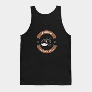 Life Begins After Coffee Tank Top